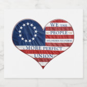 Wij, de mensen-Amerikaanse vlag Bier Etiket (Enkel label)