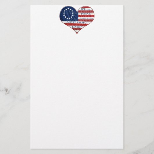 Wij, de mensen-Amerikaanse vlag Briefpapier (Voorkant)