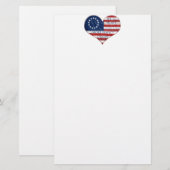 Wij, de mensen-Amerikaanse vlag Briefpapier (Voorkant / Achterkant)
