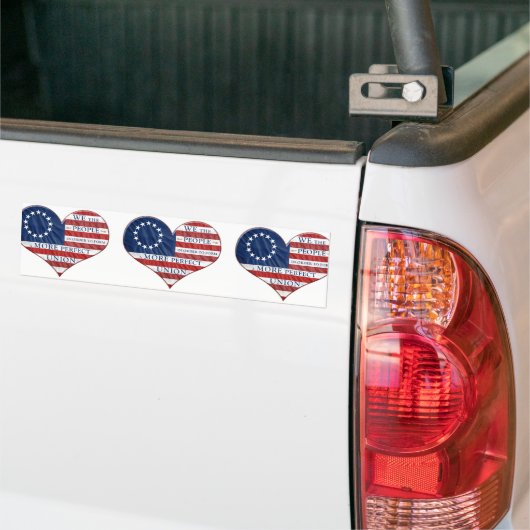 Wij, de mensen-Amerikaanse vlag Bumpersticker (Op Truck)
