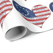 Wij, de mensen-Amerikaanse vlag Cadeaupapier (Rol Hoek)