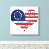 Wij, de mensen-Amerikaanse vlag Canvas Afdruk (Insitu (Houten vloer))