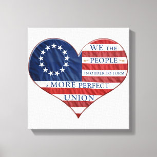 Wij, de mensen-Amerikaanse vlag Canvas Afdruk