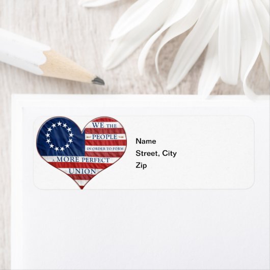 Wij, de mensen-Amerikaanse vlag Etiket (Insitu)