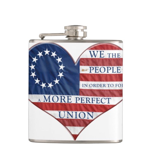 Wij, de mensen-Amerikaanse vlag Heupfles (Voorkant)