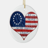 Wij, de mensen-Amerikaanse vlag Keramisch Ornament (Rechts)