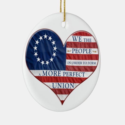 Wij, de mensen-Amerikaanse vlag Keramisch Ornament (Rechts)