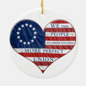 Wij, de mensen-Amerikaanse vlag Keramisch Ornament (Achterkant)