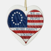 Wij, de mensen-Amerikaanse vlag Keramisch Ornament (Rechts)