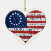 Wij, de mensen-Amerikaanse vlag Keramisch Ornament (Achterkant)