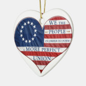 Wij, de mensen-Amerikaanse vlag Keramisch Ornament (Links)