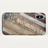 Wij de mensen Amerikaanse vlag  kijken Case-Mate iPhone Case (Achterkant (horizontaal))