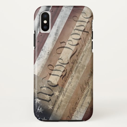 Wij de mensen Amerikaanse vlag  kijken Case-Mate iPhone Case (Achterkant)