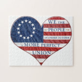 Wij, de mensen-Amerikaanse vlag Legpuzzel (Horizontaal)