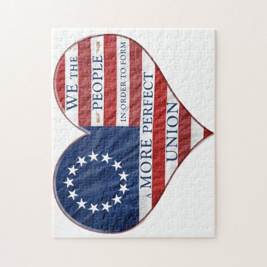 Wij, de mensen-Amerikaanse vlag Legpuzzel (Verticaal)