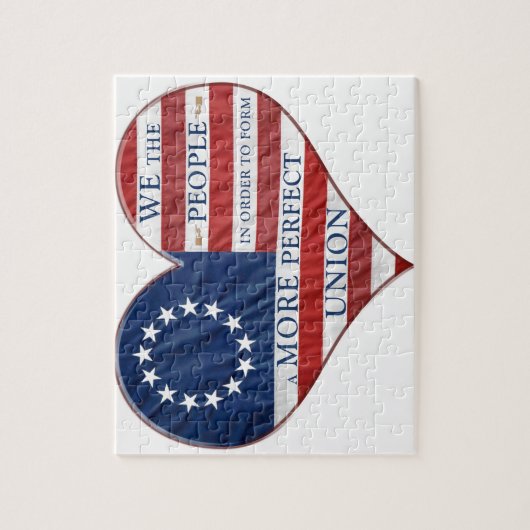 Wij, de mensen-Amerikaanse vlag Legpuzzel (Verticaal)