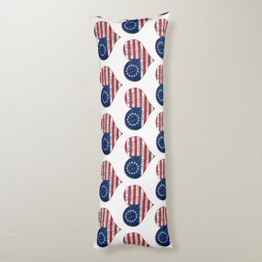 Wij, de mensen-Amerikaanse vlag Lichaamskussen (Achterkant (Verticaal))