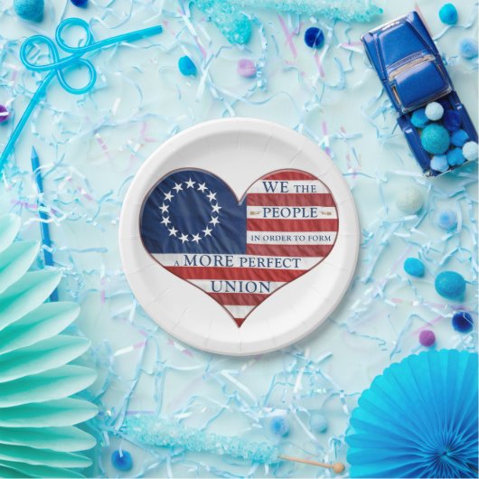 Wij, de mensen-Amerikaanse vlag Papieren Bordje (Feest)