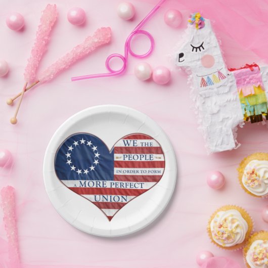 Wij, de mensen-Amerikaanse vlag Papieren Bordje (Feest)