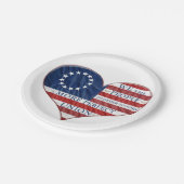 Wij, de mensen-Amerikaanse vlag Papieren Bordje (Gekanteld)