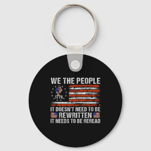 Wij de mensen Amerikaanse vlag patriottische 1776  Sleutelhanger