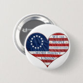 Wij, de mensen-Amerikaanse vlag Ronde Button 5,7 Cm (Voorkant /achterkant)