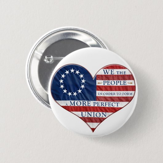 Wij, de mensen-Amerikaanse vlag Ronde Button 5,7 Cm (Voorkant /achterkant)