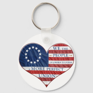 Wij, de mensen-Amerikaanse vlag Sleutelhanger