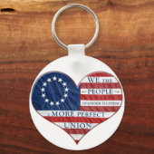 Wij, de mensen-Amerikaanse vlag Sleutelhanger (Voorkant)