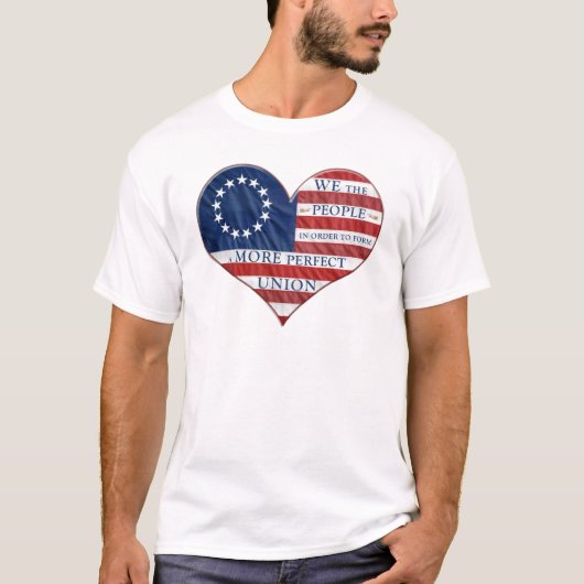 Wij, de mensen-Amerikaanse vlag T-shirt (Voorkant)