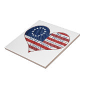 Wij, de mensen-Amerikaanse vlag Tegeltje (Zijkant)