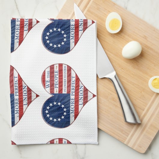 Wij, de mensen-Amerikaanse vlag Theedoek (Quarter Fold)