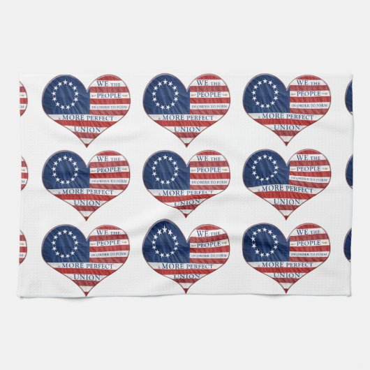 Wij, de mensen-Amerikaanse vlag Theedoek (Horizontaal)