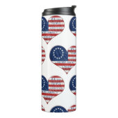 Wij, de mensen-Amerikaanse vlag Thermosbeker (Gedraaid links)