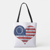 Wij, de mensen-Amerikaanse vlag Tote Bag (Achterkant)
