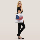 Wij, de mensen-Amerikaanse vlag Tote Bag (Op model)