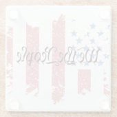 Wij, de mensen-Amerikaanse vredesvlag Glazen Onderzetter (Achterkant)