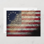 WIJ DE MENSEN BESY ROSS  AMERIKAANSE VLAG BRIEFKAART (Voorkant / Achterkant)