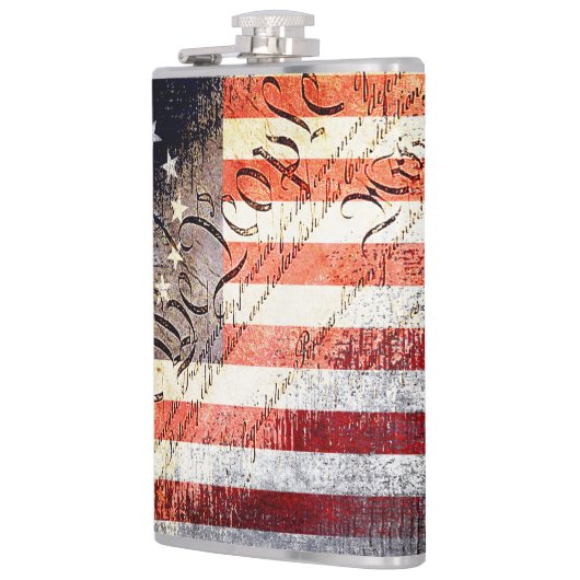 Wij, de mensen  Betsy Ross Amerikaanse vlag Heupfles (Links)