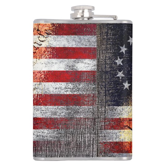 Wij, de mensen  Betsy Ross Amerikaanse vlag Heupfles (Achterkant)