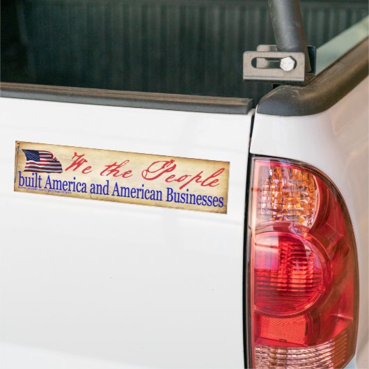 Wij, de mensen, bouwen Amerika Bumpersticker (Op Truck)