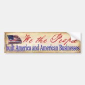 Wij, de mensen, bouwen Amerika Bumpersticker (Voorkant)