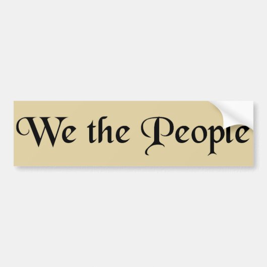 Wij, de mensen bumpersticker (Voorkant)