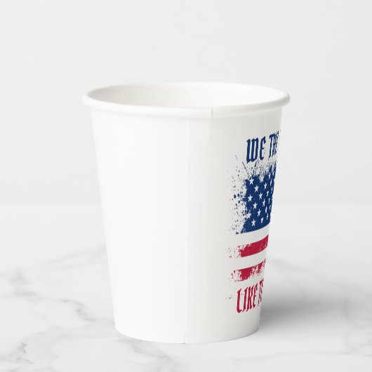 Wij de mensen Grappig USA Vlag Juli 4th Party Papieren Bekers (Rechts)