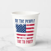 Wij de mensen Grappig USA Vlag Juli 4th Party Papieren Bekers (Voorkant)