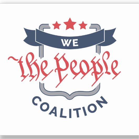 Wij, de mensen, hebben een 4x4-inch aangepaste vin sticker (Voorkant)