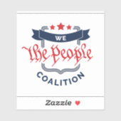 Wij, de mensen, hebben een 4x4-inch aangepaste vin sticker (Vel)