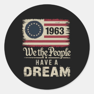 Wij, de mensen hebben een droom Black History Mont Ronde Sticker