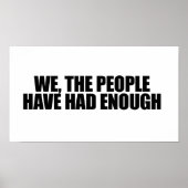 Wij, de mensen hebben genoeg gehad poster (Voorkant)