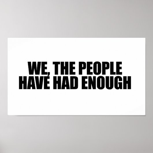 Wij, de mensen hebben genoeg gehad poster (Voorkant)